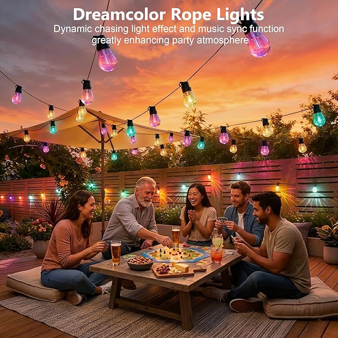 NUERPO Beizelte Outdoor String Lights