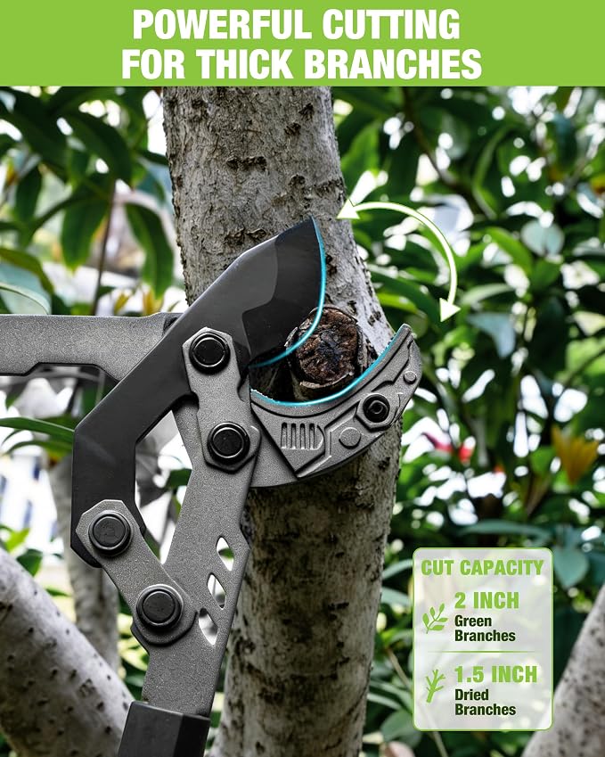 WORKPRO 26"-33" Extendable Anvil Lopper, Heavy Duty Tree Trimmer with 2 Inch Cutting Capacity, Branch Cutter with Compound Action, Garden Lopper with Telescopic Handles for Garden Farm Orchard
