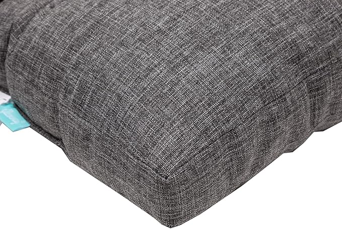 QILLOWAY Outdoor High Back Chair Cushion for Adirondack, All Weather Rocking Chair Cushions Thick Padded Replacement for Patio Furniture Set of 4,Charcoal Grey, Black