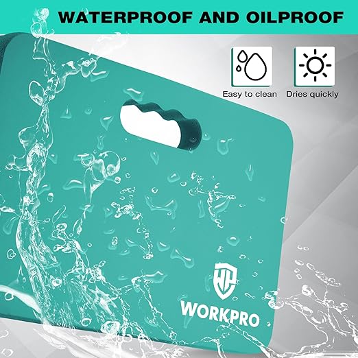 WORKPRO Extra Thick Kneeling Pad, Soft NBR Foam Cushioning for Knee, Large Foam Kneeler Mat for Gardening, Bathing Baby, Exercise, Workout Supplies, 17.5 x 11 x 1.5 in, Robin's egg Blue