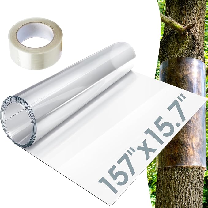 157" x 15.7" Iguana Tree Wrap Tree Trunk Protector Guard for Iguana Prevention Anti-Reptiles Climbing Barrier for Trees with PET Tape Reusable Tree-Safe Guard