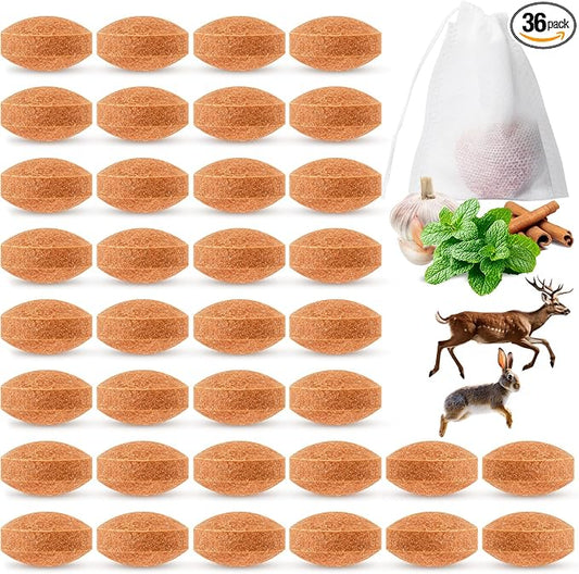 36 Pack Deer Repellent for Plants, Deer and Rabbit Repellent Outdoor, Deer Detterent Keep Deer & Rabbits Out of Garden, Yard and Lawn
