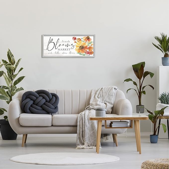 Stupell Industries Fresh Blooms Market Seeds Bulbs Stems Flower Illustration, Design by Courtney Morgenstern