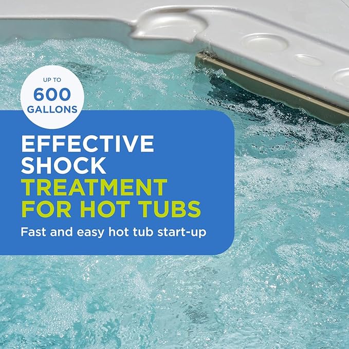 FROG Jump Start for Hot Tubs - Start-Up Chlorine Shock Removes Organic Contaminants & Establishes Chlorine Level - Hot Tub Set Up & Treatment - 12 Pack