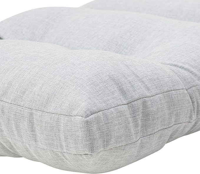 QILLOWAY Outdoor High Back Chair Cushion for Adirondack, All Weather Rocking Chair Cushions Thick Padded Replacement for Patio Furniture Set of 4,Gray,White