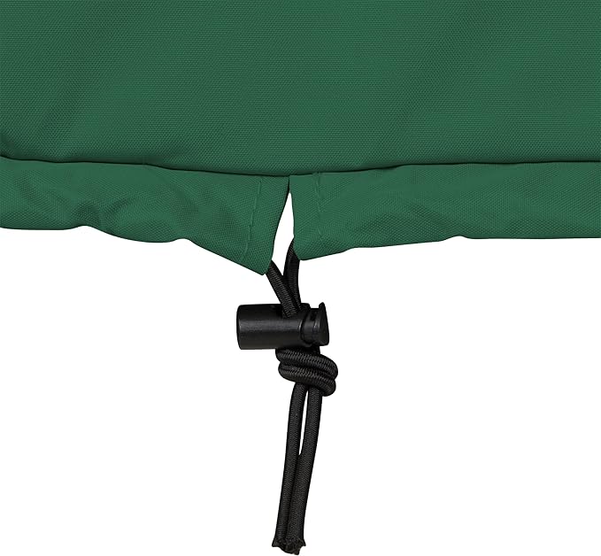 Shine Company Weatherproof Outdoor Rocking Chair Cover, 100% Woven Polyester, Elastic Cord with Toggle, Hunter Green
