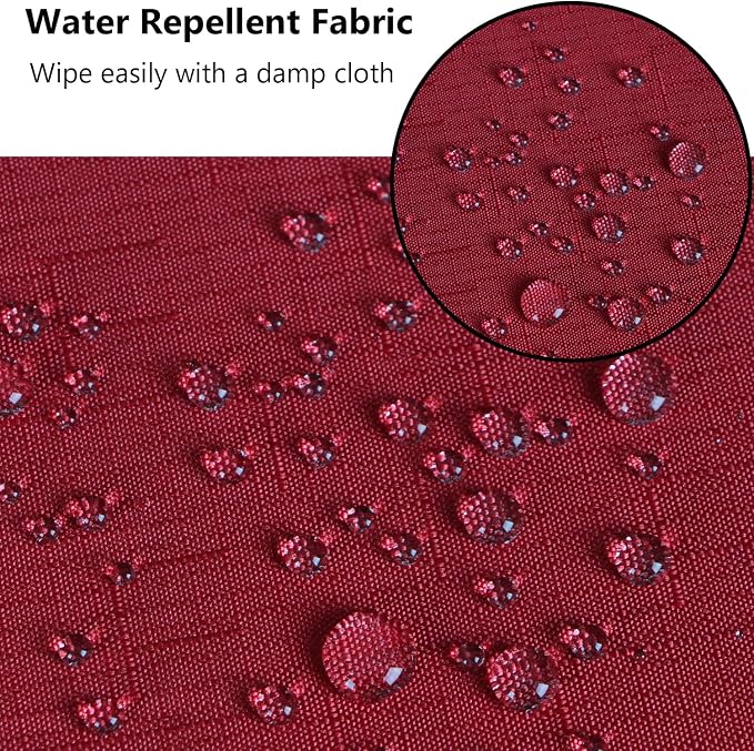 Patio Seat Cushion Covers,Washable Slip Covers Replacement,Waterproof Outdoor Furniture Chair Cushion Pillow Seat Cover for Couch,Garden,Sofa,Red,22"×20"×4"(4 Covers Only)