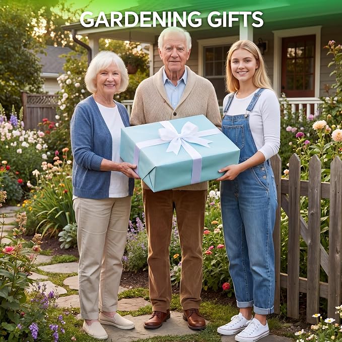 Walensee Garden Kneeler and Seat, Foldable Heavy Duty Garden Stool with Soft Kneeling Pad & Tool Pouch, Easy Stand Up Gardening Bench for Seniors, Women & Men, No Assembly Gardening Gift for Mom Dad
