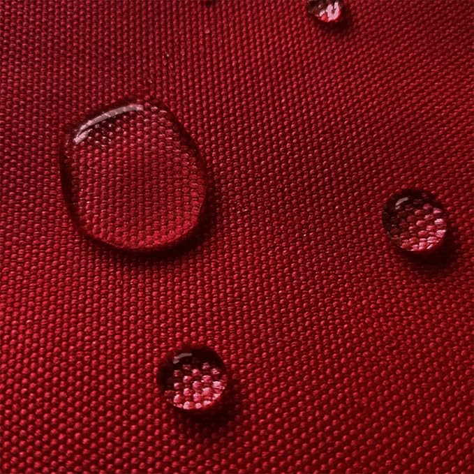 Waterproof Canvas Fabric by The Yard 58" W 600D Upholstery Polyester Material Indoor Outdoor Water Resistant Fabric for Chair Cushion Furniture Cover Sewing DIY Cloth, 5 Yards Red