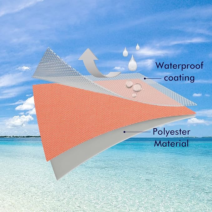 MIULEE Pack of 2 Decorative Outdoor Waterproof Pillow Covers Square Garden Cushion Sham Throw Pillowcase Summer Shell for Patio Tent Couch 16x16 Inch Coral Red