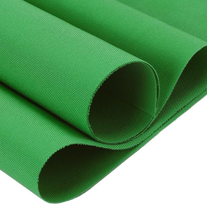 Thickened Waterproof Canvas Fabric by The Yard, 1200D 58" W Outdoor Upholstery Material Heavy Duty Fabric Water Resistant Sewing Material for Chair Patio Cushion Purse Bag, 10 Yard Green