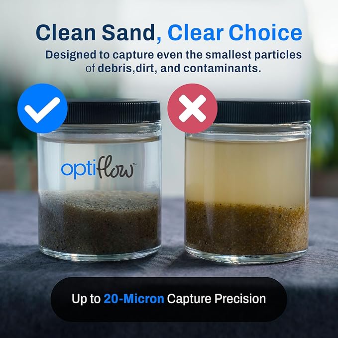OptiFlow 4-Pack Pool Filter Sand, Premium Filtration with Pure Silica Formula, 50 Lbs - Swimming Pool System Accessories and Supplies for Cleaning and Maintenance