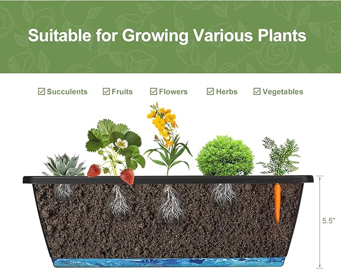 YBING Vertical Garden Planter 5 Tier Raised Garden Bed Outdoor Tiered Herb Garden Planter Standing Vertical Planter Box Flowers Vegetables Planters Black