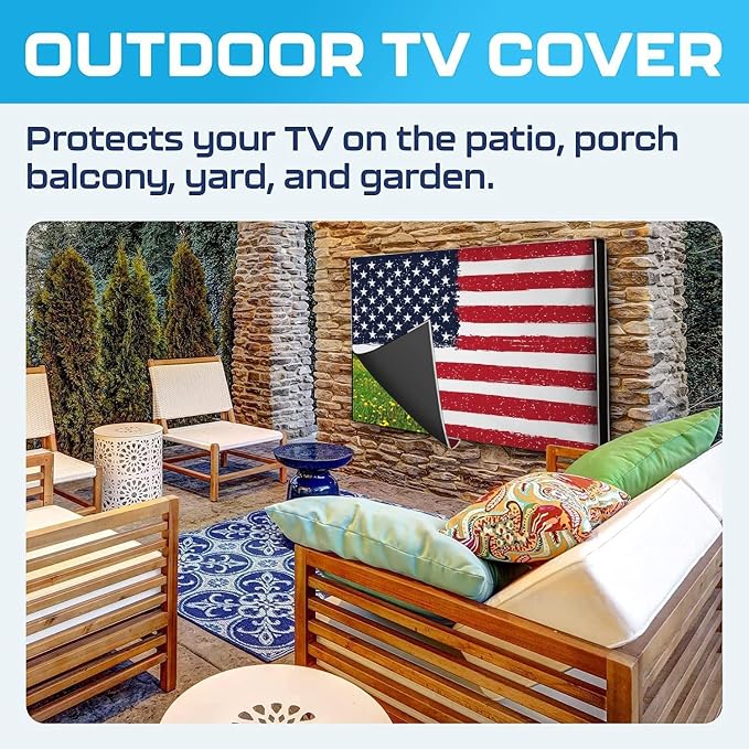 Outdoor TV Cover 43 Inch Weatherproof and Waterproof | TV Cover for Outside 43 | Outdoor TV Enclosure | Smart Shield TV Screen Protector for Outside TV | TV Display Protectors