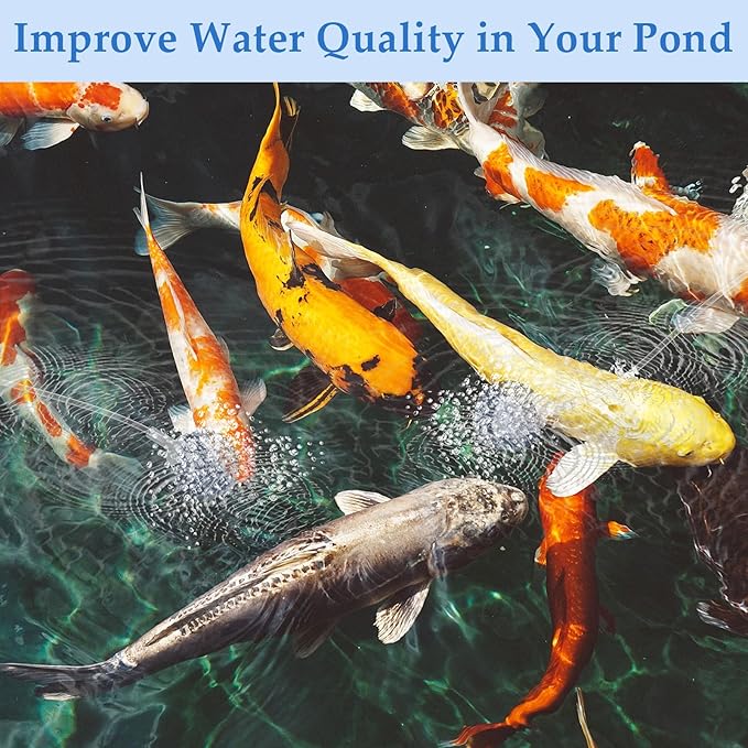 POPOSOAP 15W Solar Pond Aerator, Solar Aerators for Ponds with 4400mAh Battery, Solar Aquarium Air Pump with 2 Outlets and Power Display, 3 Mode Solar Air Pump for Fish Pond Tank Hydroponics Wildlife