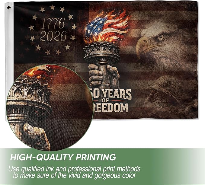 250 Anniversary Usa Flag, Commemorative House Flags, Eagles House Flags, Two-sided Design 3x5 Ft 2