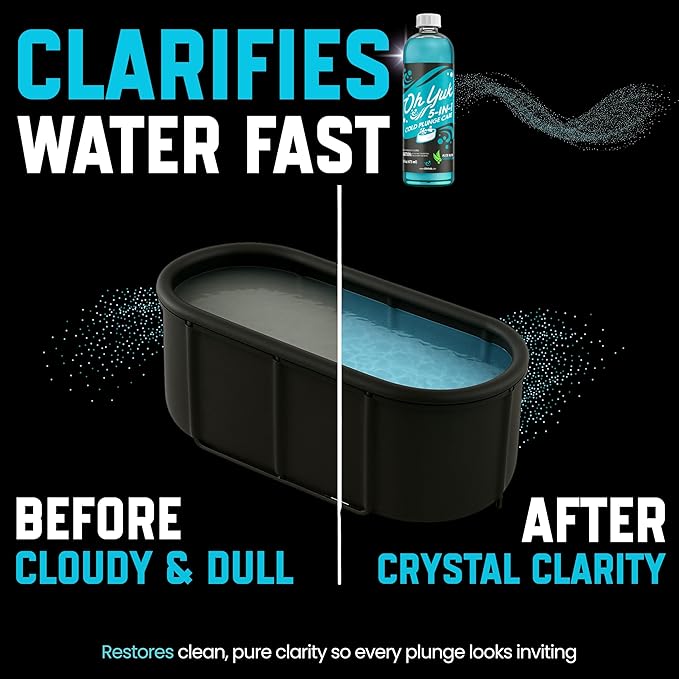 Oh Yuk 5-in-1 Cold Plunge Water Treatment – Cleaner, Clarifier, Conditioner, Combats Odors, Deodorizes – Premium Cold Tub & Ice Bath Care – Works with All Cold Plunges with Filter Systems – 32 Uses