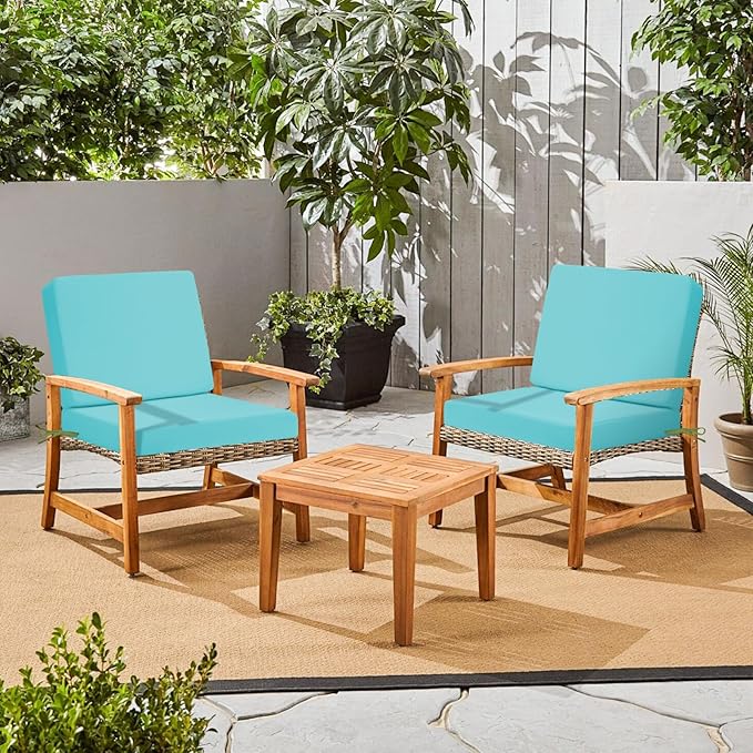 Deep Seat Patio Cushions Set, 22x22 Inch Waterproof & Fade Resistant Outdoor Chair Cushions, Thick Padded Replacement Sofa Cushions for Garden Yard Furniture