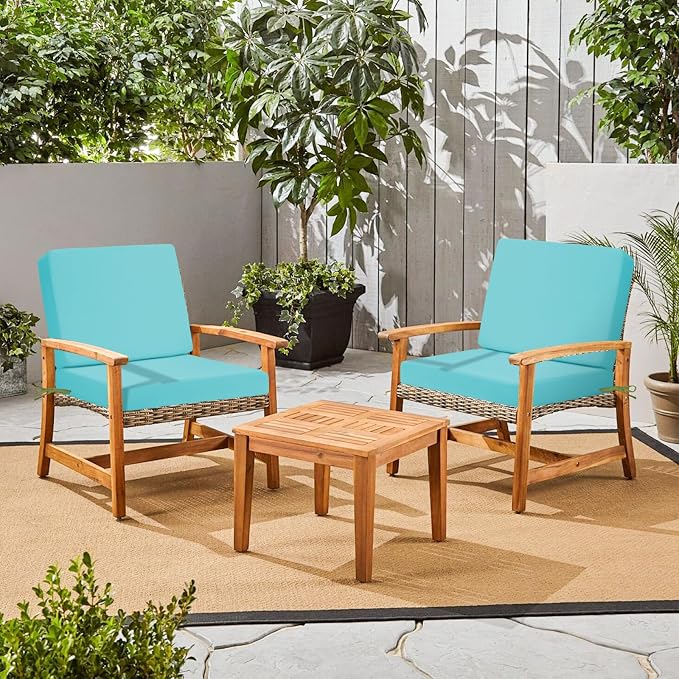 Deep Seat Patio Cushions Set, 24x24 Inch Waterproof & Fade Resistant Outdoor Chair Cushions, Thick Padded Replacement Sofa Cushions for Garden Yard Furniture