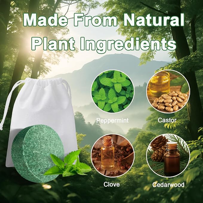 28-Pack Mouse Repellent, Long-Lasting Rodent Protection for Indoor and Outdoor Spaces, Safe for Kitchens, Gardens, RVs, and Family Areas (Dark Green)