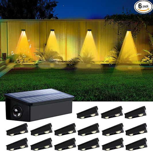 Solar Step Lights (Warm, DownSide-16Pack) | Solar Powered, Outdoor Steps
