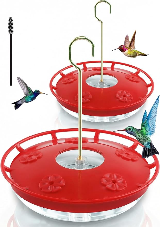 Glass Hummingbird Feeder& Plastic Disc Hummingbird Feeders
