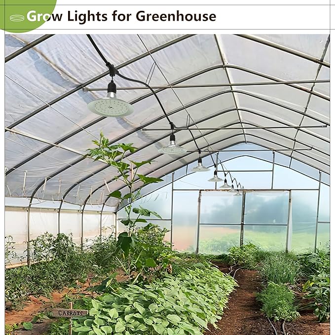 Espird Outdoor Grow Light, Greenhouse String Grow Light, Waterproof Plant Growing Lamps, UL Certified LED Grow Lights for Greenhouse Garden, 21.3FT Full Spectrum Grow Light for Veg Seedling Flower
