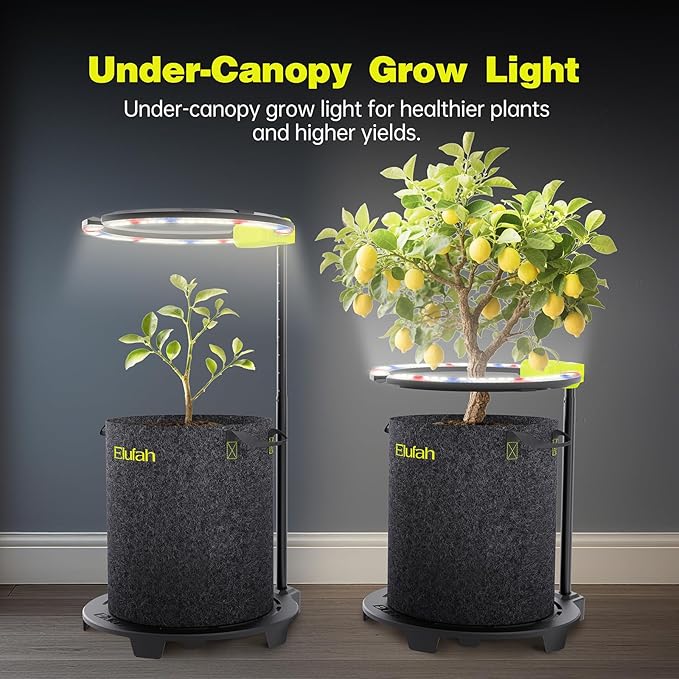 Saturn960 96W Under Canopy LED Grow Light, Full Spectrum Grow Lights for Indoor Plant Seeding/Veg/Bloom, Adjustable Height 12''-22'', 3-in-1 Controller Plant Light for 4x4ft Indoor Growing