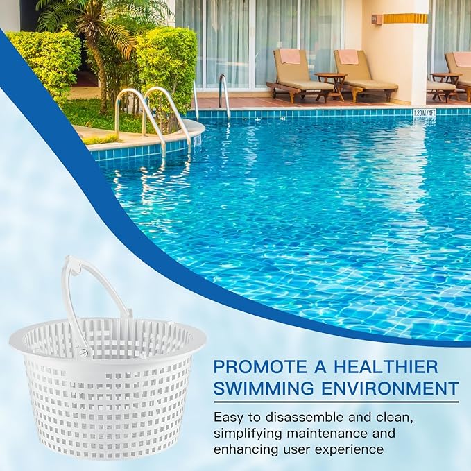 SPX1091C Skimmer Basket Compatible with Hayward Automatic Skimmers SP1091LX, SP1091WM, SP1091 WB736660 with Handle, Sturdy Pool Skimmer Basket, for Above Ground Pools