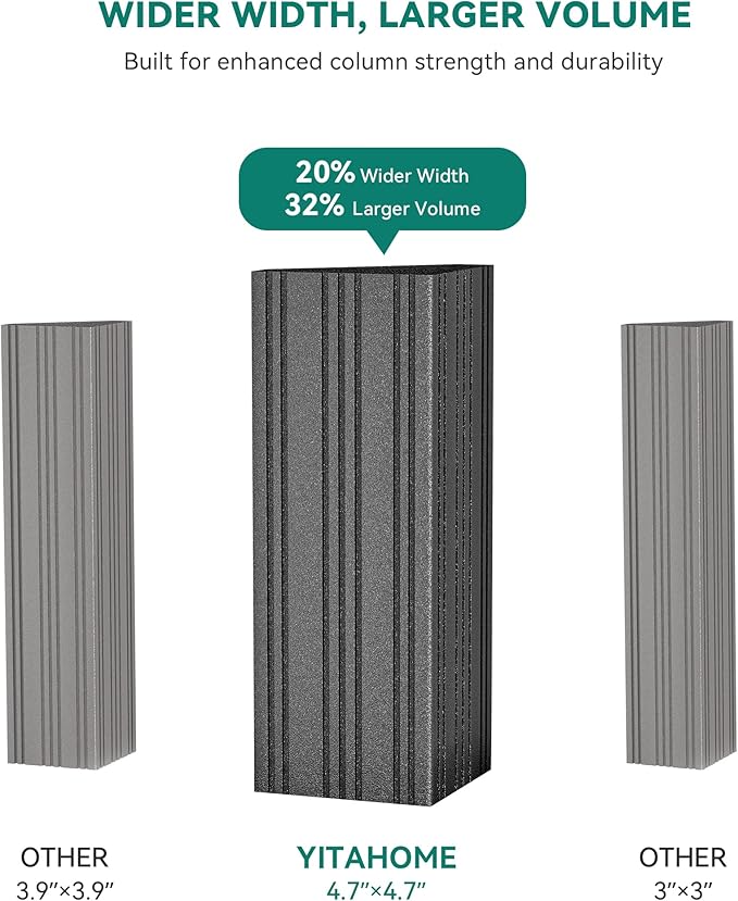 YITAHOME 12X18FT Meatl Hardtop Gazebo Metal Double Roof Canopy Galvanized Iron 4.7X4.7'' Aluminum Pillar Garden Tent Curtains Netting for Patios Backyards Decks Lawns