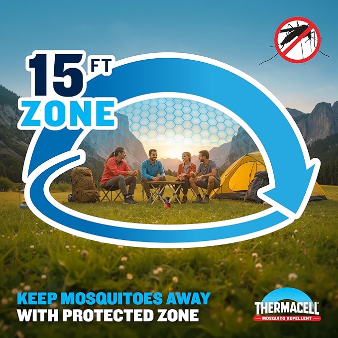 Thermacell Mosquito Repellent Refills; Compatible with Thermacell Backpacker; Highly Effective, Long Lasting, No Spray, No Scent, No Mess; 15 Foot Zone of Mosquito Protection