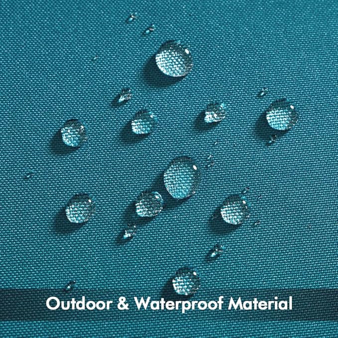 MIULEE Pack of 2 Decorative Outdoor Waterproof Pillow Covers Square Garden Cushion Sham Throw Pillowcase Shell for Spring Patio Tent Couch 16x16 Inch Deep Blue