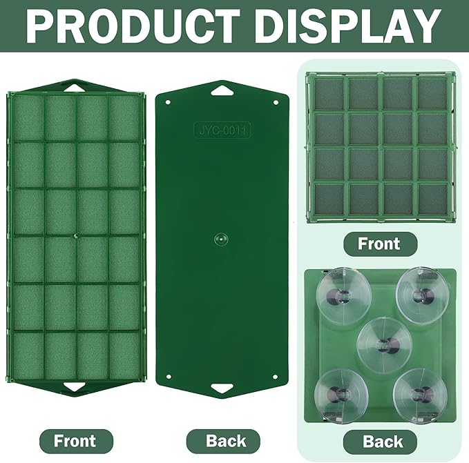 Hahood 3 Packs Floral Foam Cage Rectangle and Square Flower Holder with Floral Foam Blocks Flower Cage Holders Flower Arrangements Supplies Cage for Fresh Flowers, Wedding Home Garden Decorations