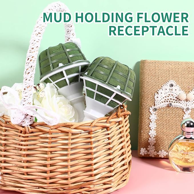ARTIBETTER 12pcs Bouquets Holder Wedding Bridal Floral Handle DIY Wedding Bouquet Holders for Bride Artificial Flowers, Flowers Decoration Bridal Bouquet