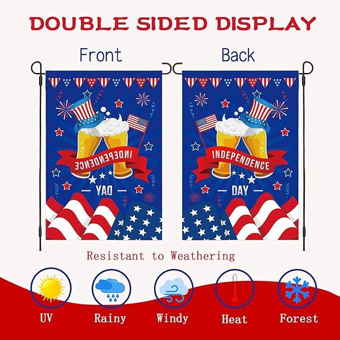 Seasonal Garden Flags Set of 12, Holiday Garden Flag 12x18 Inch Double Sided for Valentine's Day Easter Christmas Halloween Outdoor Decor, All Seasons Holiday Decorations