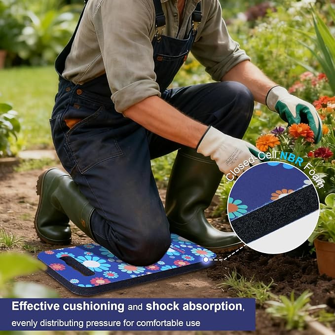 MELOTOUGH Bucket Caddy Organizer Bucket Tool Organizer for Garden Tools Fit 3.5 to 5 Gallon Bucket, Garden Kneeling Pad, 1" Thick Soft NBR Foam Kneeling Pads for Gardening, Cleaning, Work