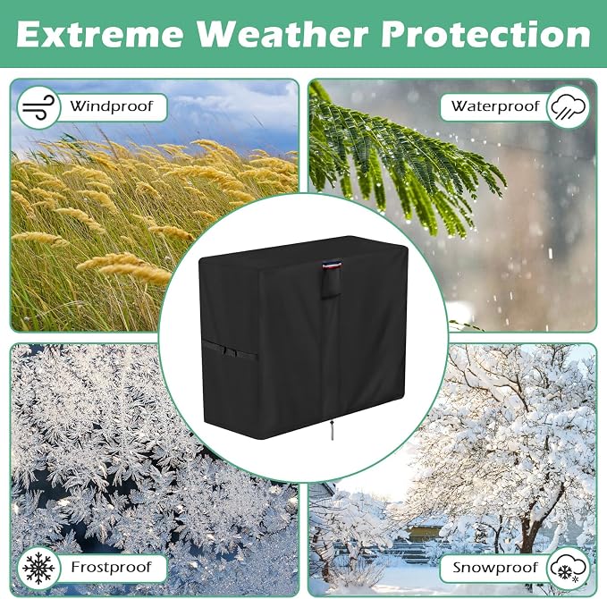 Planter Cover, for Veradek Tall Rectangular Planter, Heavy Duty Frost Cover for Outdoor Winter Frost Cold Weather, Black 30" x 12" x 29"
