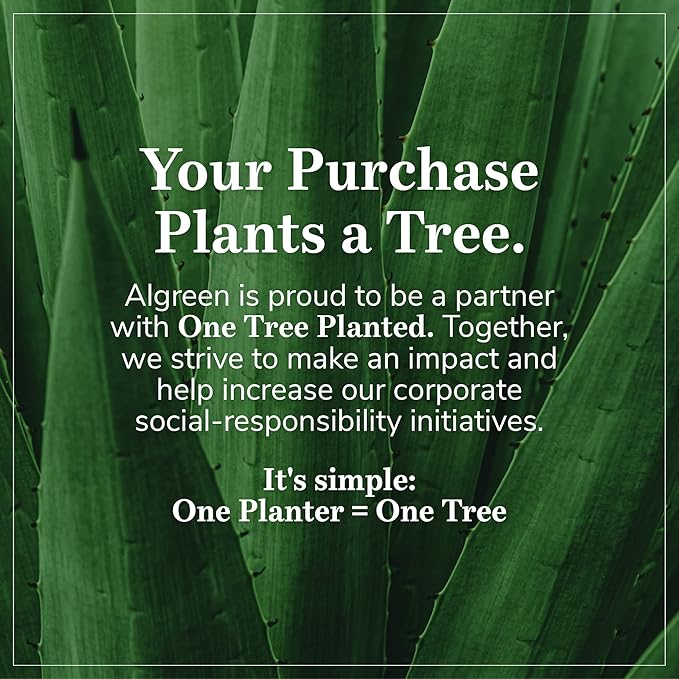 Algreen Products 87313 Athena Self-Watering Planter, Large, 17.5" DIA x 28.5" H, Brownstone