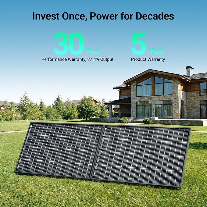 HQST N-Type 16BB 200 Watt Bifacial Solar Panel, Compact & Lightweight Solar Panels with 30 Years Lifespan, up to 25.4% Efficiency, IP65 for RV, Van, Trailer, Marine, Rooftop, Farm, Off Grid- 2 Packs