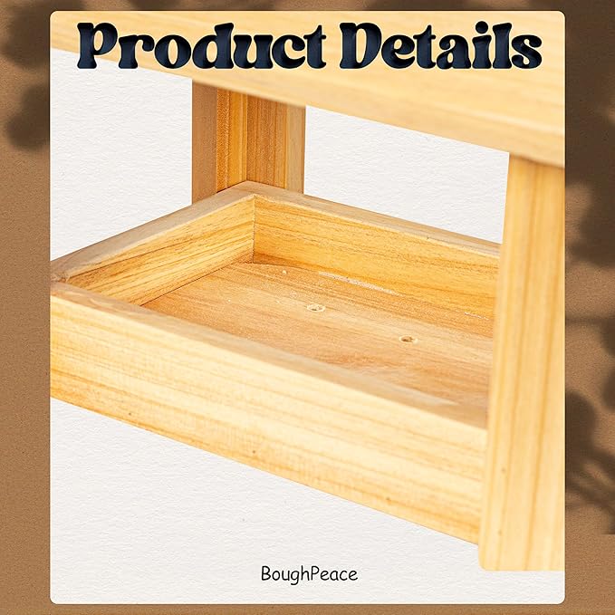 Bird Feeders for Outdoors Wood Hanging Bird Feeder for Cardinals, Finches, Chickadees