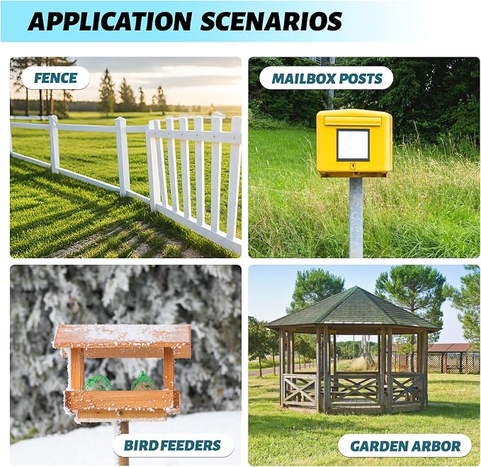 No Dig Ground Screw Anchor - Black Post Stake for 4x4 Wood Posts, Includes Lag Bolts & 27" Rebar, for Mailbox Posts and Fence Posts Anchor, 1 Pack
