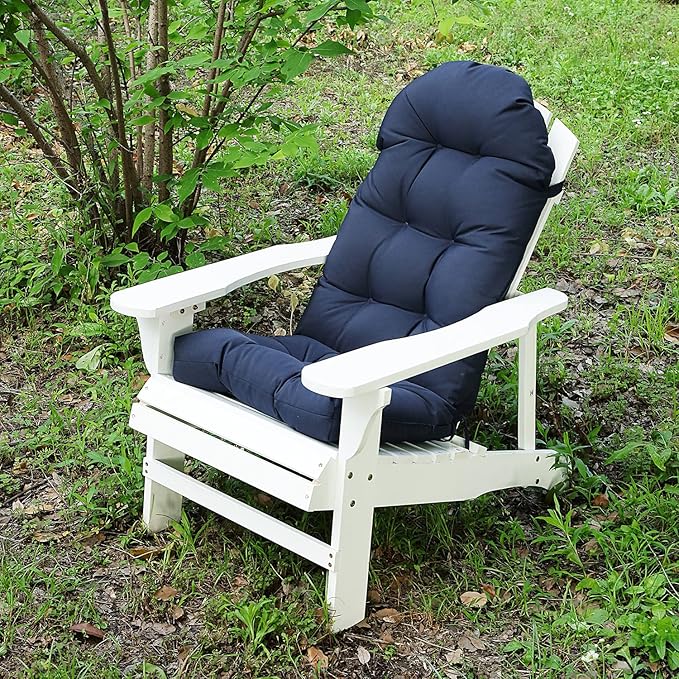 Enipate Weather Resistant Adirondack Chair Cushions High Back Indoor Outdoor Patio Tufted Lounge Cushion Seat Pads