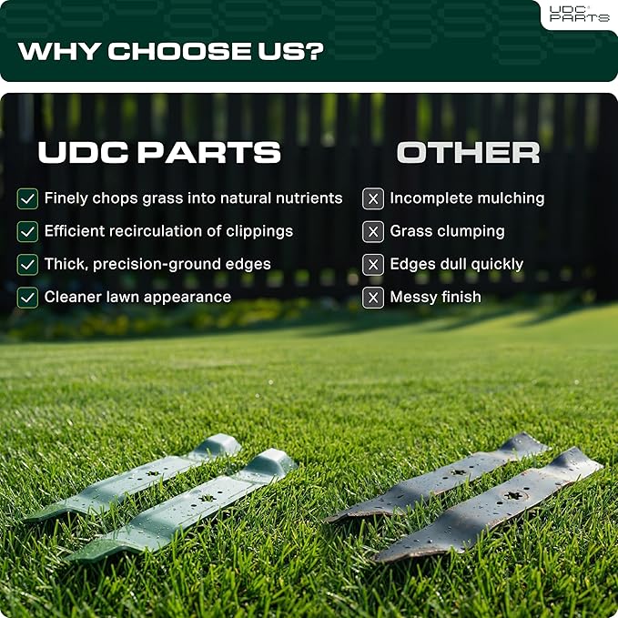 UDC Parts 532180054 Lawn Mower Blades Replacement for Husqvarna 48 Inch YTH24V48 YTH24K48 YTH2348 YTA24V48 180054 Craftsman 575938201 Z4824 LOGTH2448T Poulan 588811002 / High Lift Mulching 3 Pack