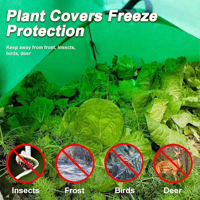 59″*59″*60″ Large Winter Plant Warm Covers with Air Hole for Raised Bed- Warm Tent Freeze Protection Humidity Domes for Germination, Seedling Propagation Protecting Plants from Animals