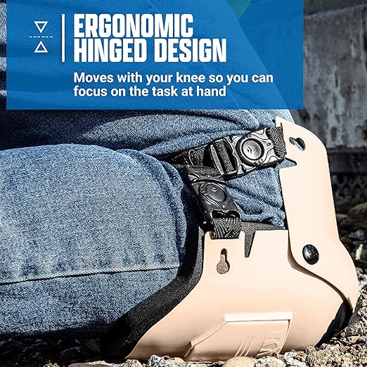 Sellstrom Ultra Flex KneePro Professional Knee Pads for Men & Women with Thick Foam Cushioning & Heavy Duty Hard Outer Shell - Adjustable Straps with Speed-Clips & Ergonomic Metal Hinges - for Construction Work, Gardening, Roofing, Flooring