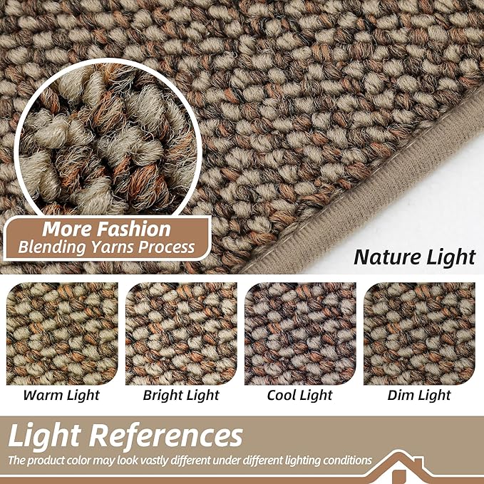 BEQHAUSE Dirt Trapper Door Mat 24" x 36" Half Circle Non-Slip Washable Doormats Entrance Rugs Absorbent Welcome Low Profile Floor Mats for Front Back Door and Entryway, Taupe