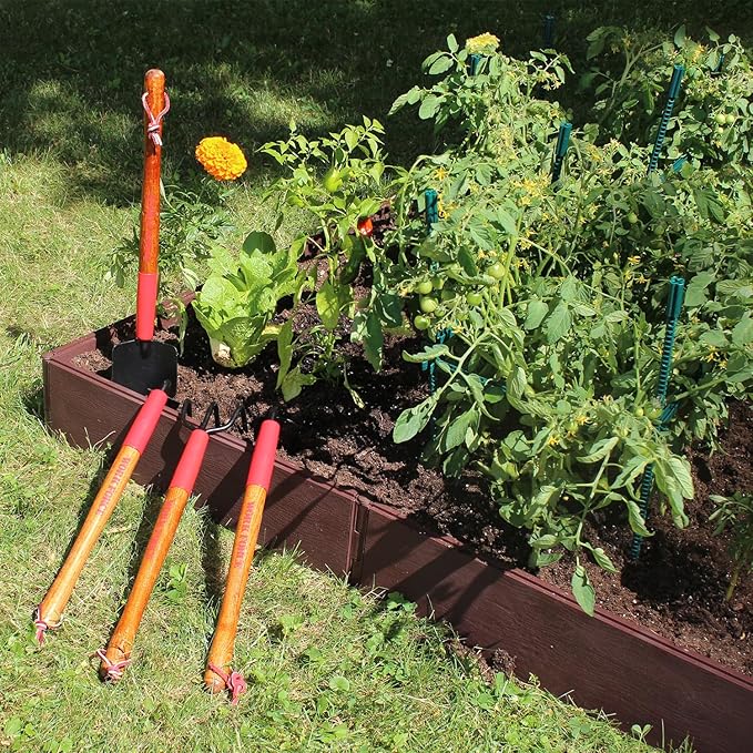 Emsco Group Raised Bed Garden Bed Boards - 4' x 4' - Brown