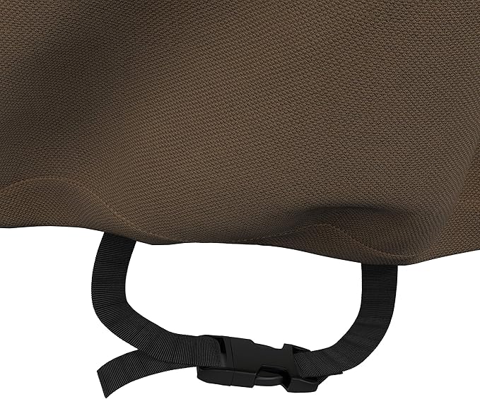 Amazon Basics Outdoor Stackable Chairs Cover, Waterproof, Anti-UV, Weather Resistant, Durable, Beige/Tan