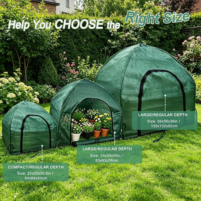 75% Shade Plant Protection Cover for All Seasons, 2.7*2.7*2.5 FT Heavy-Duty Garden Tent with Zipper Door, Protect Plants from Sun, Wind, Animals for Summer Shade