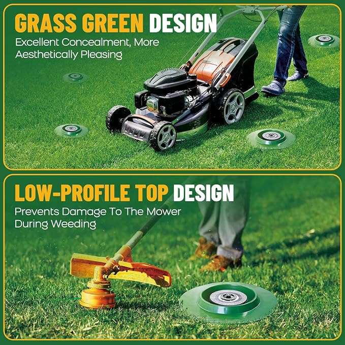 FREEKIT® 5Pack Sprinkler Head Protectors-Cuttable, Donut-Style Lawn Sprinkler Guard, ABS Plash Guard, Prevent Damage from Mower&Trimmer. Bottom Groove Pipe&Wires can Pass Through. 4 Legs Easy Position